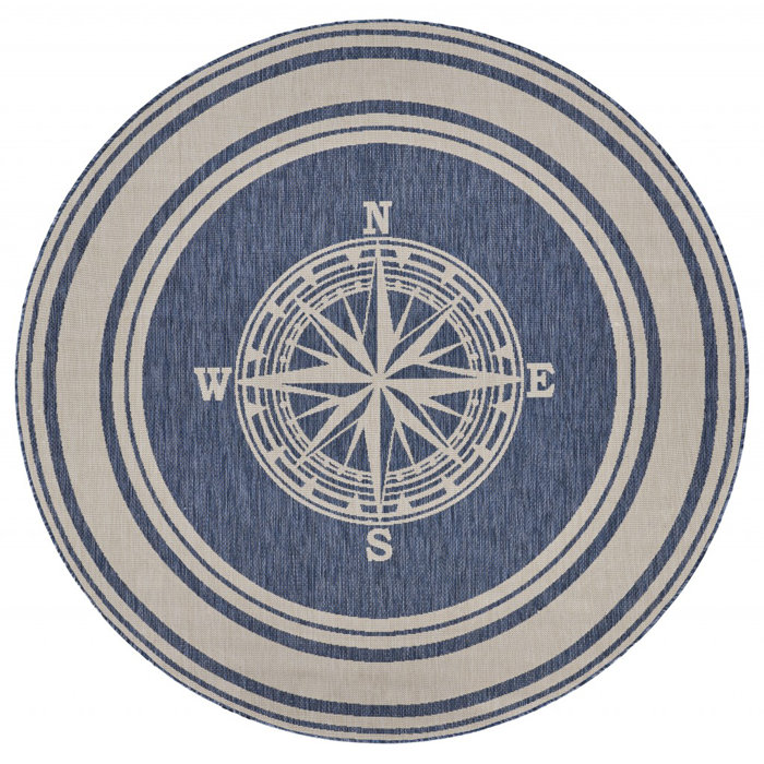 Longshore Tides Harviell Performance Blue/Gray Rug Wayfair